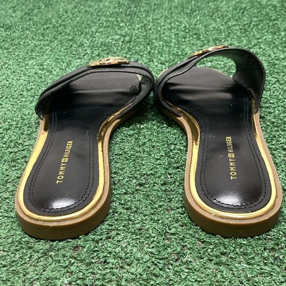 New Tommy Hilfiger Black Paliana sandals women’s size 6.5 (OKPM-07-072) - Picture 3 of 12